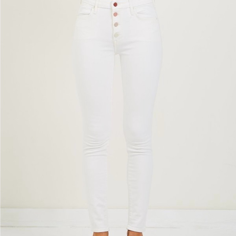 New Mother White Skinny Jeans